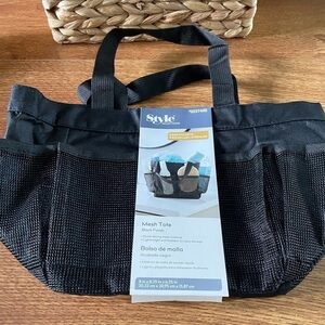 Style Quick-dry Mesh Tote Black finish bag